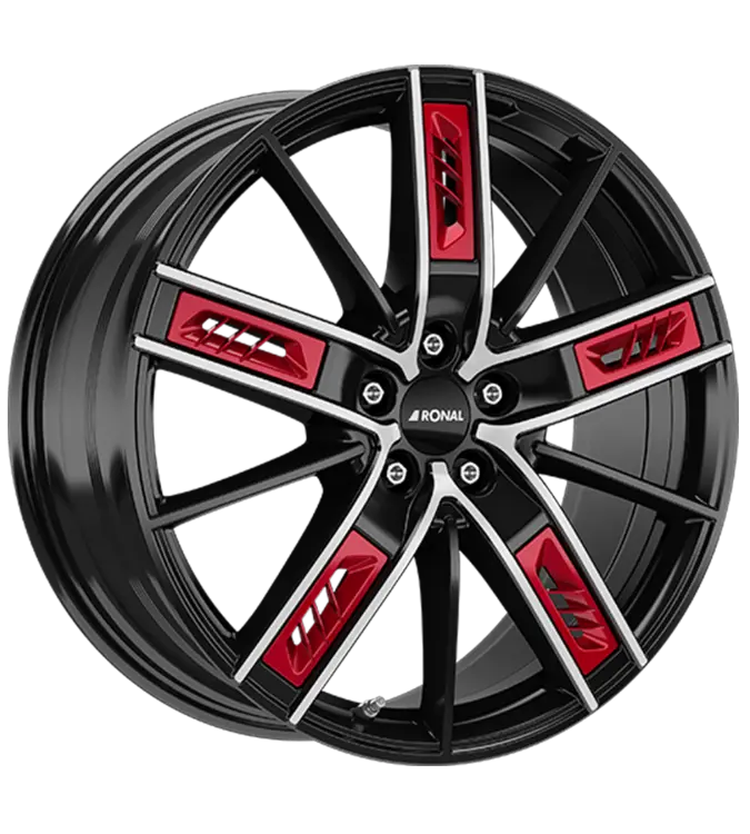 Ronal R67 Jetblack Red Diamond 8,00x18 5x120,00 ET42,00