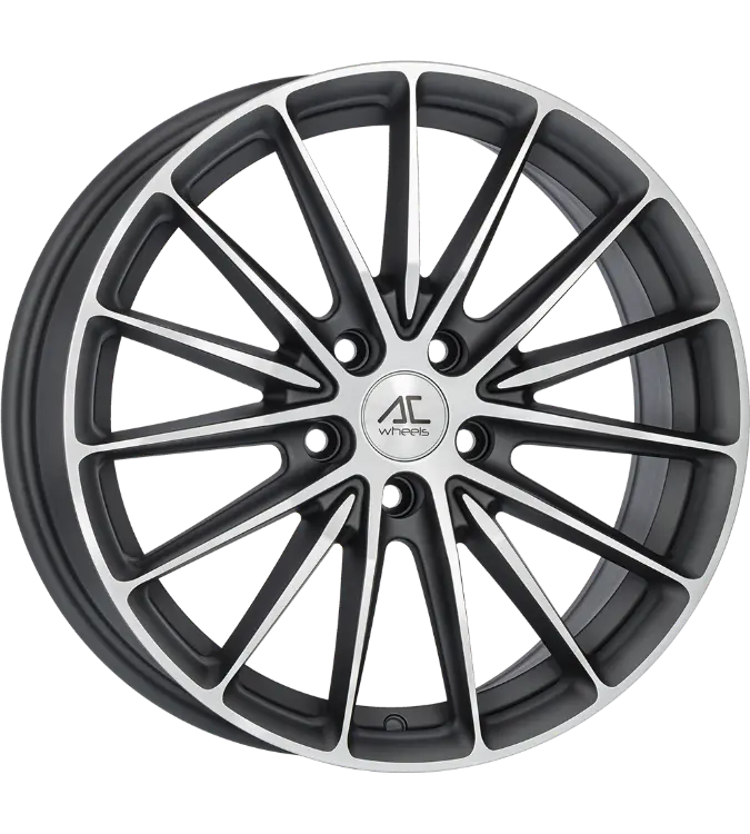 AC Wheels RAGE Matt Dark Grey Polished 6,50x16 5x114,30 ET42,00