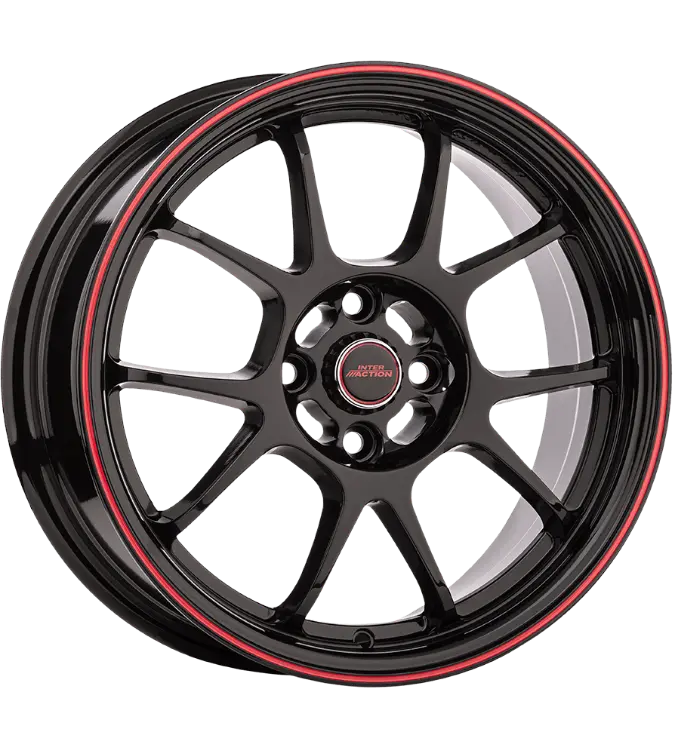 INTER ACTION PHOENIX BLACK RED 7,00x16 4x108,00 ET25,00