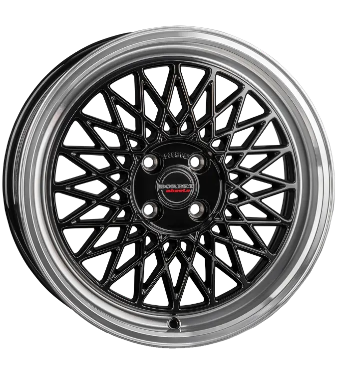 Borbet B black rim polished 7,00x17 4x100,00 ET25,00