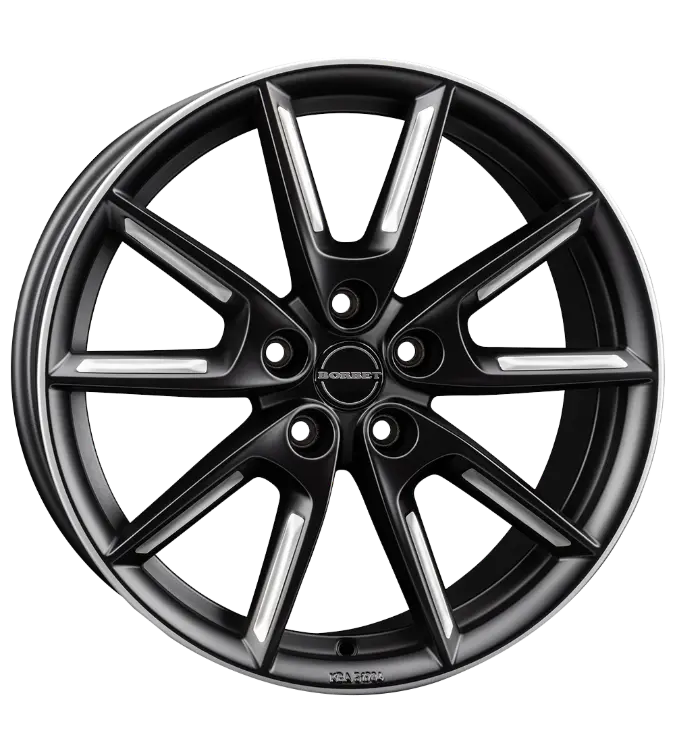 Borbet LX18 black silver spoke rim 8,00x18 5x112,00 ET44,00