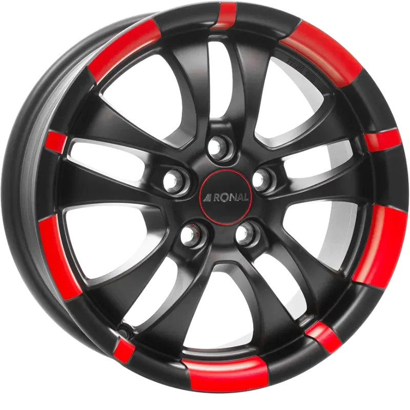 Ronal R59 Jetblack - Red 7,50x18 5x114,30 ET40,00