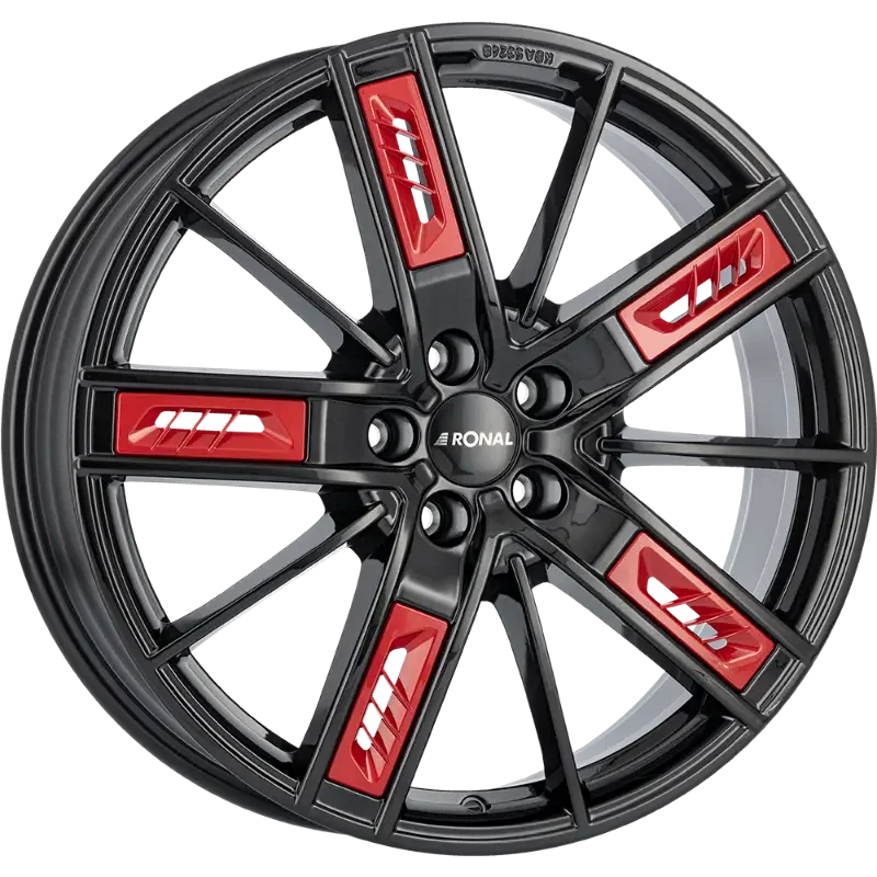 Ronal R67 Jetblack Red 8,00x18 5x112,00 ET40,00