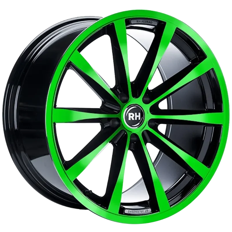 RH Alurad GT Rad Black Polished Green 9,00x21 5x130,00 ET55,00