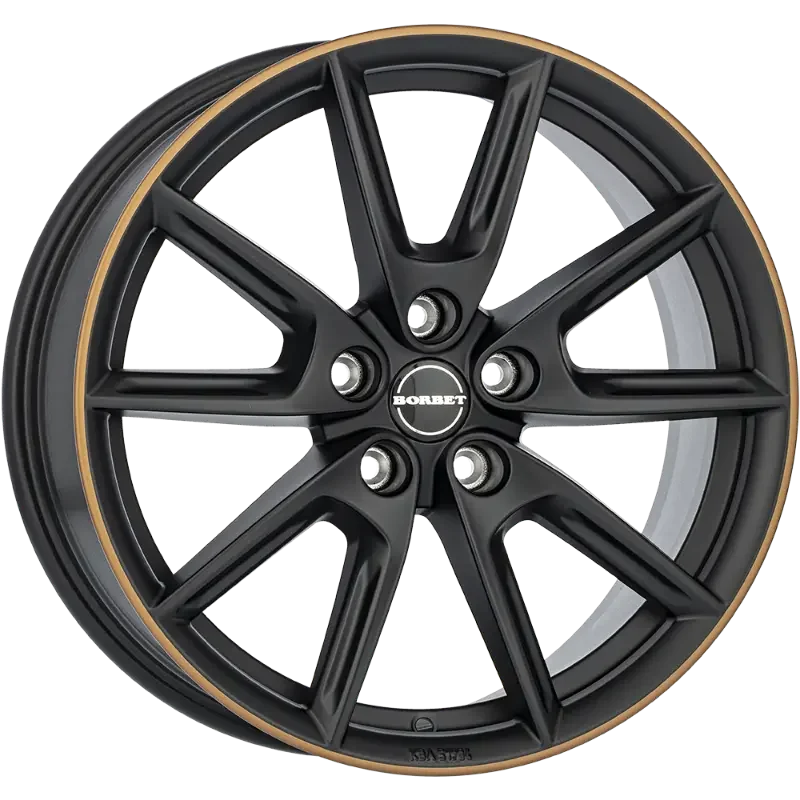 Borbet LX18 black matt rim copper 8,00x18 5x112,00 ET44,00