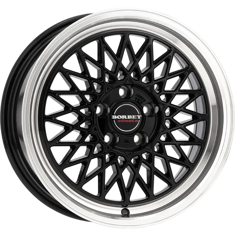 Borbet B black rim polished 8,00x18 5x112,00 ET30,00