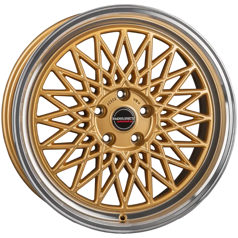 Borbet B gold rim polished 7,00x17 4x100,00 ET30,00