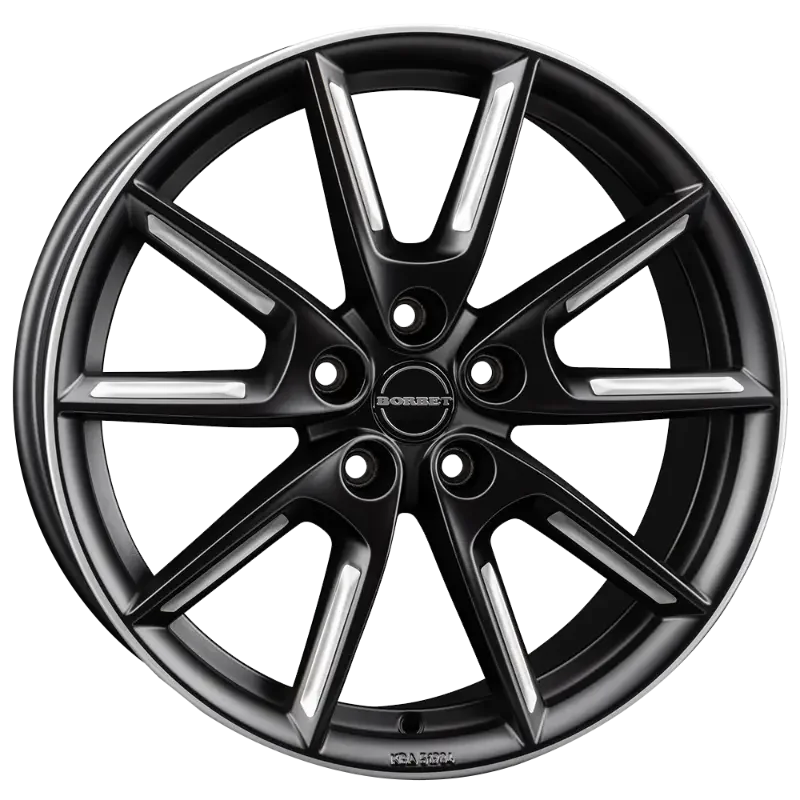 Borbet LX18 black silver spoke rim 8,00x18 5x108,00 ET45,00